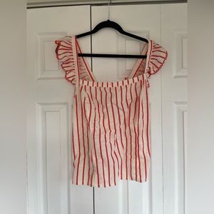 Maeve cross back striped tank